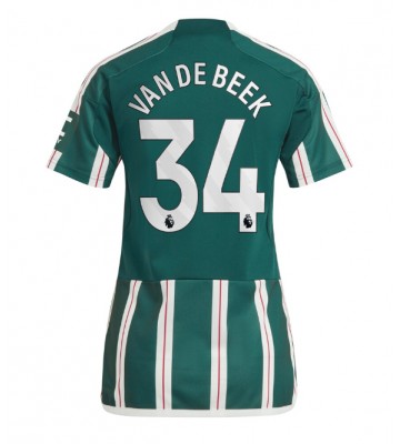 Manchester United Donny van de Beek #34 Udebanetrøje Dame 2023-24 Kort ærmer
